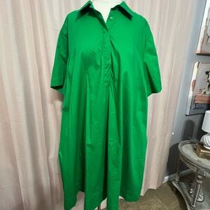Old Navy Green Mini Shirt Dress 2X
